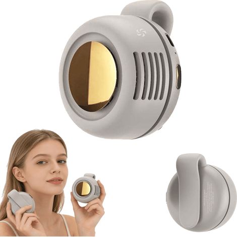 Mini ventilatore portatile bianco silenzioso senza pale con clip USB (1/5)