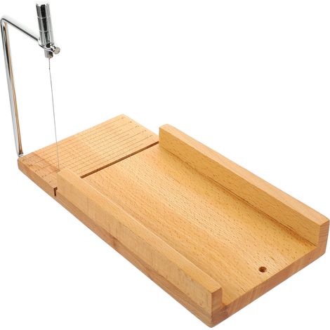Trancheuse à fromage multifonctionnelle en bois avec lame en acier inoxydable. Outil manuel pour couper les bougies, la bière et les fruits. Compacte et pratique pour la cuisine. (1/5)