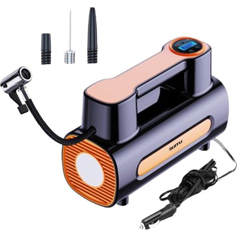 Elektrische SUP Pumpe, Wiederaufladbare Luftpumpe und Notlicht, Auto-Off, 12V DC, mit 4 Düsen, für Stand Up Paddle Boards, Kajaks, Zelte, Matratzen (1/4)