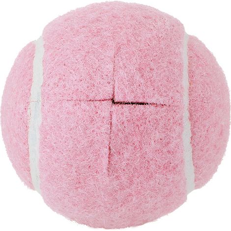 8 balles de tennis prédécoupées pour pieds de meubles et sols (rose clair) (1/5)