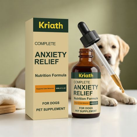 Gouttes quotidiennes pour chiens à la formule douce, pour apaiser et calmer les chiens anxieux -- 60 ml (1/5)