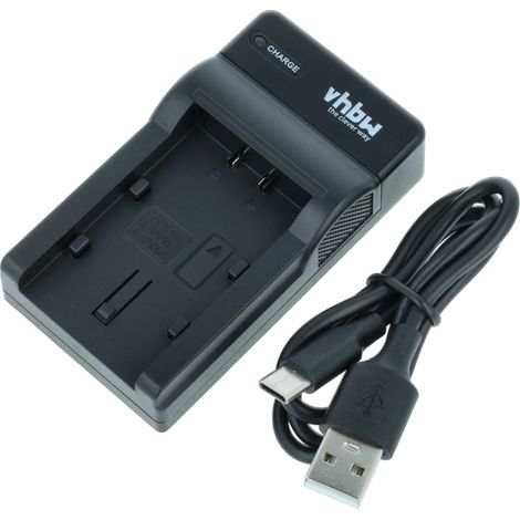 vhbw USB-C Ladegerät kompatibel mit Samsung HMX-H200BP, HMX-H203, HMX-H204BN, HMX-H204, HMX-H203BN Kamera - Ladeschale + USB-C Kabel Ladeanzeige (1/5)
