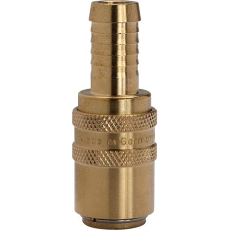 Riegler Temperierkupplung DN 9, Zapfen 13 mm, Schlauchtülle gerade (1/2)