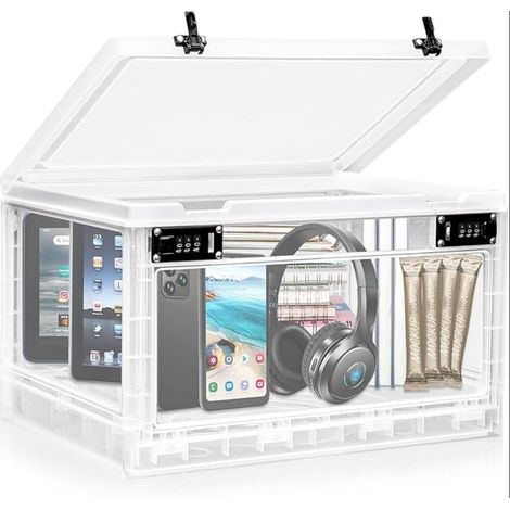 Grande Boite a Code Boîte de Rangement Verrouillable à Combinaison pour Casier de Bureau école Médicaments Collations Téléphone électronique Maison (1/5)