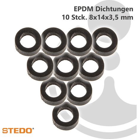 STEDO EPDM Dichtung, 8 x 14 x 3,5 mm (VE 10 Stück)