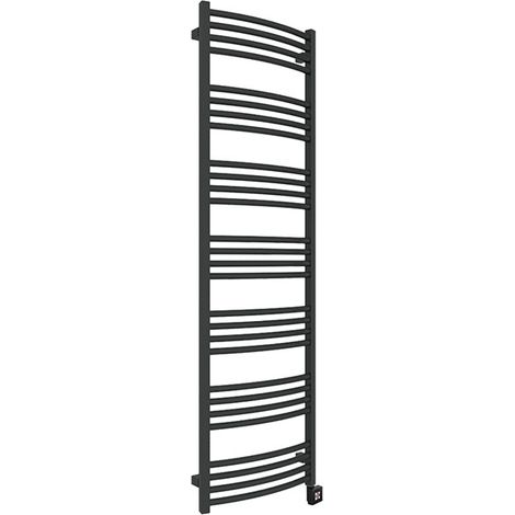 Scaldasalviette elettrico nero alto 1860mm e largo 600mm - 1000 Watt - LEN1860/600E8N