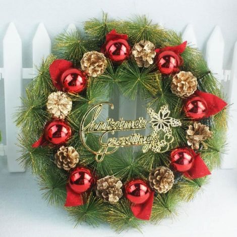 Couronne de Noël - - Diamètre 40 cm - PVC - Décoration Intérieure - Mixte MOUSTIQUAIRE DE CAMPING (1/4)