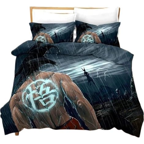 Parure de lit Dragon Ball, housse de couette 240x260cm, 2 taies d'oreiller, microfibre, impression numérique (1/4)