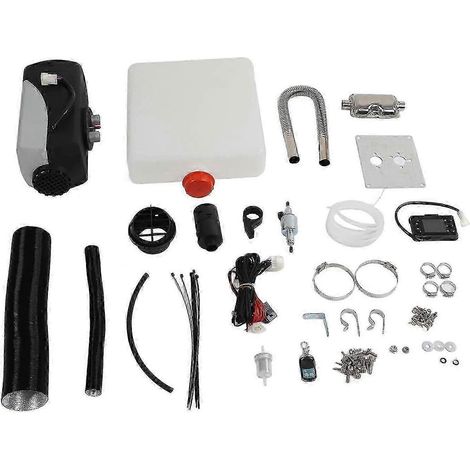Chauffage d'air diesel 5 kW, réservoir 10 L, silencieux de stationnement 12 V avec thermostat LCD et télécommande pour camping-cars, bus, remorques et bateaux (1/4)