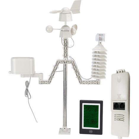 Instrument de prévision météorologique solaire pour l'intérieur et l'extérieur, mesurant la température et l'humidité, avec fonctions Wi-Fi et Bluetooth, 5 V. (1/5)