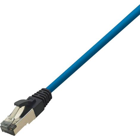 LogiLink CQ8026S RJ45 Câble réseau, câble patch CAT 8.1 S/FTP 0.50 m bleu sans halogène 1 pc(s)