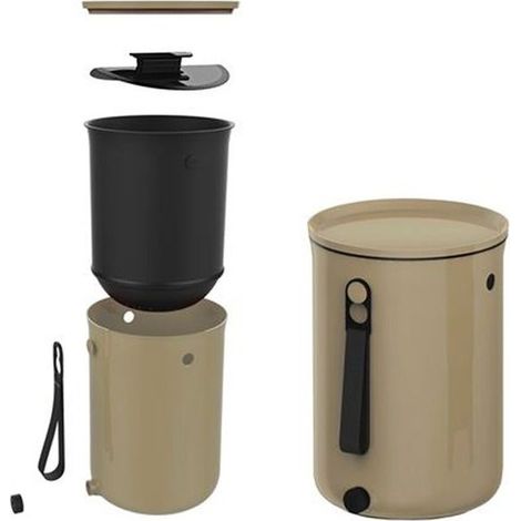 Compostatore Skaza Compostatore Bokashi Organko 2 9,6L+1 kg di attivatore-Capuccino