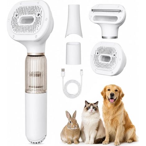 Pulseur pour chien aspirateur poil de chien sans fil gris (1/5)