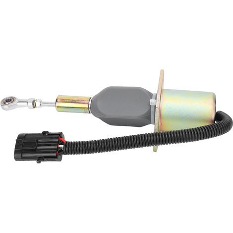 Électrovanne d'arrêt de carburant pour moteur d'excavatrice, accessoires d'arrêt électrique de flamme 3930233 DC12V (1/5)