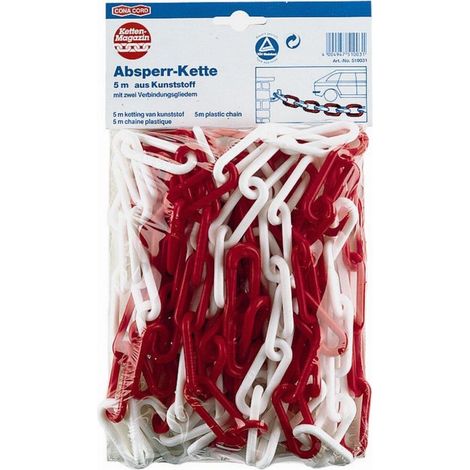 Conacord Absperrkette 6 mm rot weiß 5 m UV-beständig, schwimmfähig Ketten