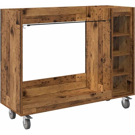 Armario de golf moderno con ruedas gran espacio de almacenamiento 120 x 45 x 98 cm madera antigua 020055076 (1/4)