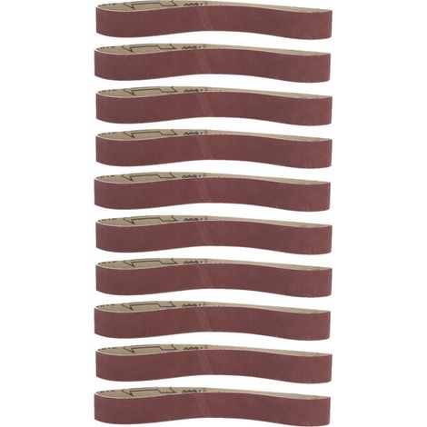Bande abrasive en alumine - Lot de 10, 533x30 mm, Grain 1000 pour ponçage (1/5)