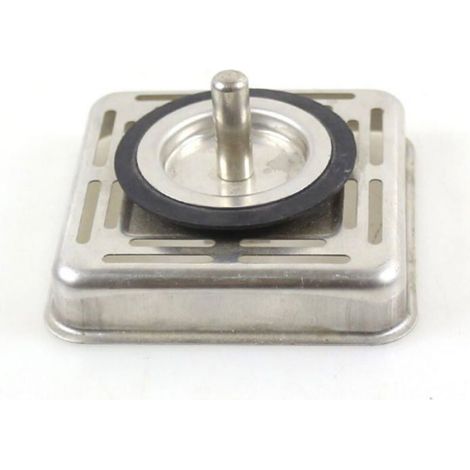 Ahlsen Bouchon de vidange d'évier carré en acier inoxydable, 1 pièce, 78x42mm (1/4)