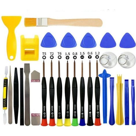 Kit de Réparation Professionnel 30 pièces avec Tournevis Magnétiques en Alliage S2 pour Smartphones Tablettes Montres et Lunettes (1/5)