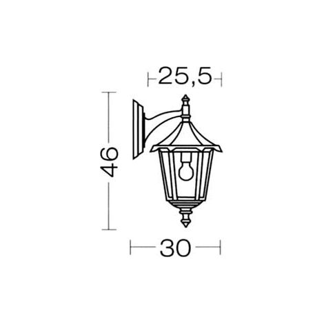 MONACO Appl. Mur Ext. (haut) IP43 IK02 vert E27 100W max. Lpe non incl. ARIC 3035