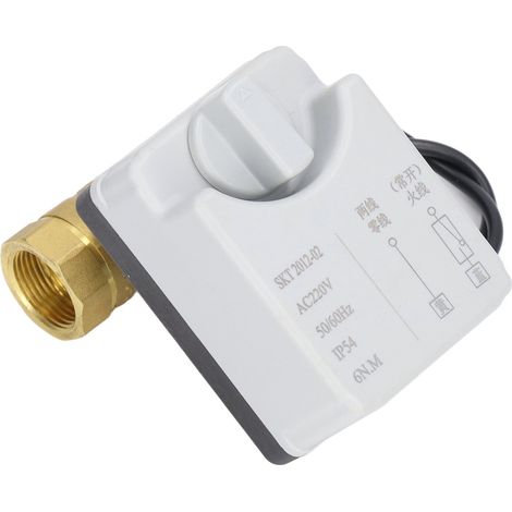 Motorisiertes DN20 2-Wege-Kugelventil mit 2 Drähten, normalerweise offen, AC220V, manuell und automatisch, motorisiertes Kugelventil (1/5)