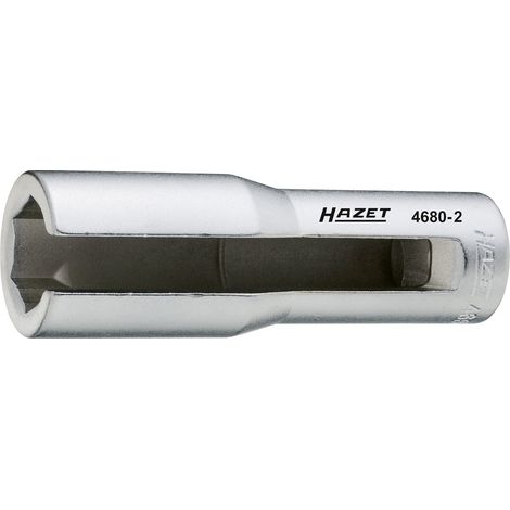 Hazet Lambda-Sonden Einsatz 4680-2, 1/2 (12,5 mm) Vierkant hohl, Außen Sechskant Profil, SW 22 mm (1/2)