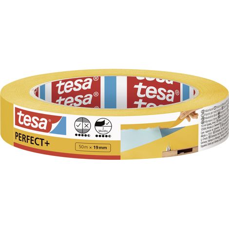 tesa Perfect+ 56536-00000-00 Malerabdeckband Gelb (L x B) 50 m x 19 mm 1 St.