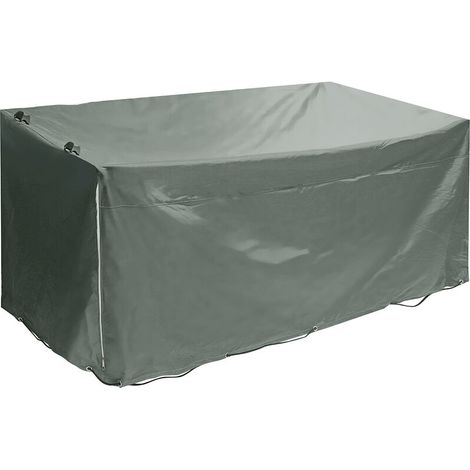Housse de remorque étanche 210x115x90cm Protect de bache en PVC pour extéri avec corde (gris) (1/5)