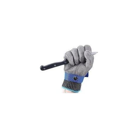 Gants résistants aux coupures Gants de boucher en acier inoxydable 316L Protection de niveau 5 Gant de travail XL(Un gant) (1/4)