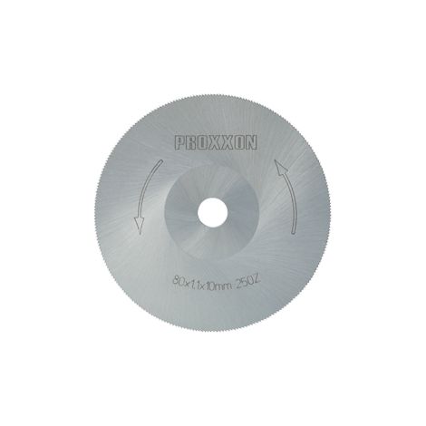 Proxxon – Lame de scie circulaire HSS 80 x 1,1 mm – 250 dents pour coupes fines dans métaux et bois – Alésage 10 mm