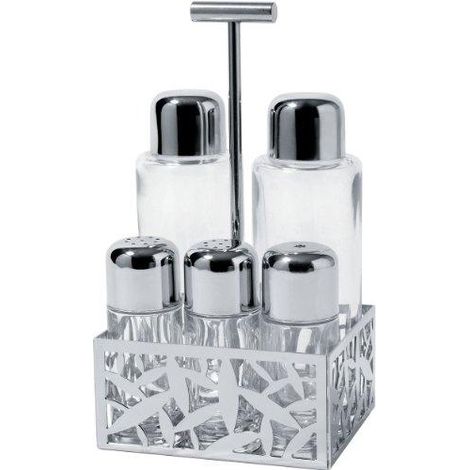 Alessi Cactus Gewürzset silber transparent