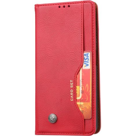 Portafoglio per Poco X3 NFC / Poco X3 Pro, con porta carte, rosso (1/3)
