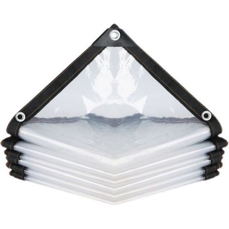 Bâche transparente imperméable et perforée - housse pour mobilier de jardin - usage extérieur - protège de la pluie, isolation thermique pour les plantes, tissu pour meubles - 200 x 200 cm (1/5)
