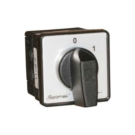 Interruptor de leva de 40 A, interruptor de circuito 0-1-2-3, montaje en panel, frontal gris, perilla negra ŁK40-2.8445P03