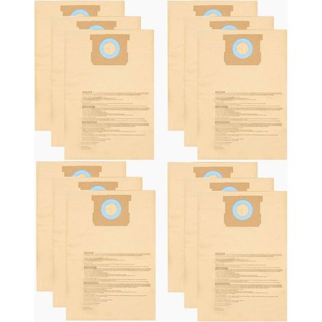 Lot de 12 sacs à poussière DXVA19-4102, compatibles avec les aspirateurs secs/humides DEWALT 12-16 gallons (environ 30,6 litres) DXV12P DXV14P DXV16P DXV16PA DXV16S (1/5)