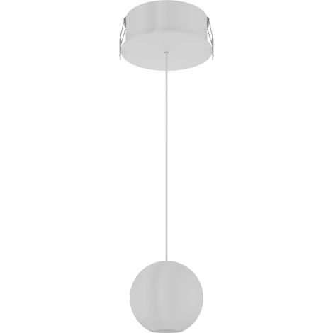 Lampada a Sospensione Bora Space 8W 38º LED CCT Switch 2700K-3200K-4000K Finitura Bianco Opaco per Sistema Modulare - Beneito & Faure