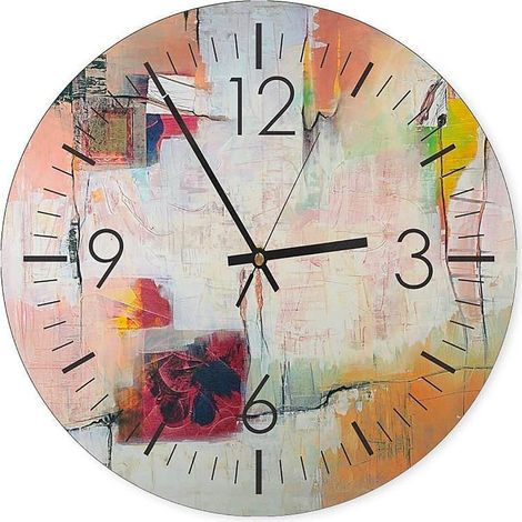 Horloge Murale Design Abstrait Coloré et Élégant - 40 x 40 cm (1/5)