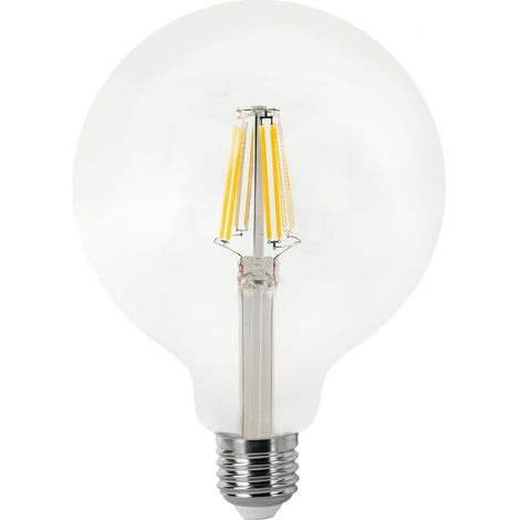 Bombilla LED Filamento Globo G125 Clara E27 12W Cálida Matel (1/2)