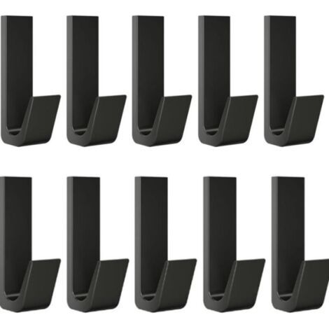 10 Stück Aluminium Klebehaken Wandhaken, Handtuchhalter Badezimmer, Geschirrtuchhalter Küche, Kleiderhaken Selbstklebend, Wandhaken Ohne Bohren (1/5)