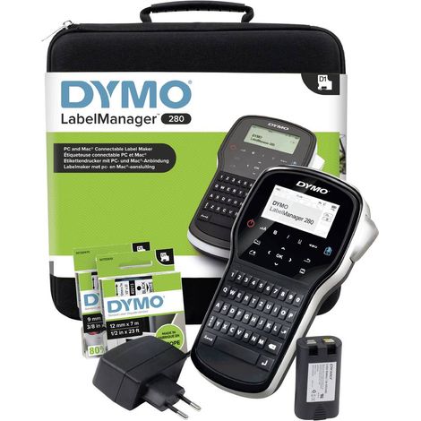 Etichettatrice Label MANAGER 280 nastro per scritte B.6,9,12mm set da viaggio