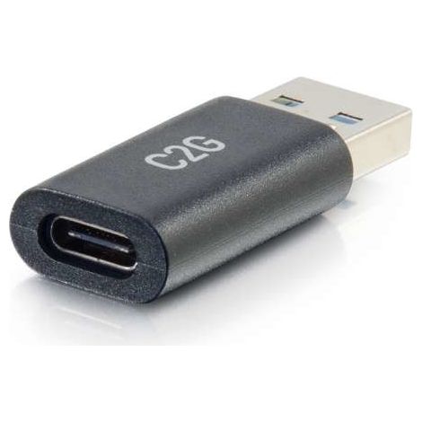 USB C Female to USB A Male 3.0 Adapter C2G USB C to USB Adapter - SuperSpeed USB Adapter - 5Gbps - F/M - Adaptateur USB - 24 pin USB-C (F) reversible pour USB type A (M) - USB 3.0 - moulé - noir