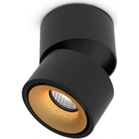 Applique Décorative CCT 6W Noir/Doré Inclinable/orientable Miidex Lighting® (1/5)