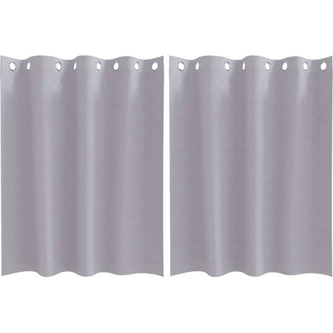 Maison Exclusive - Tende Blackout con Anelli 2 pcs Grigio Metallico 140 x 140 cm