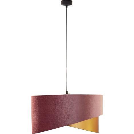 Pendelleuchte Samt Optik Ø 50 cm Stoffschirm Hängelampe Schlafzimmer Hängeleuchte Wohnzimmer