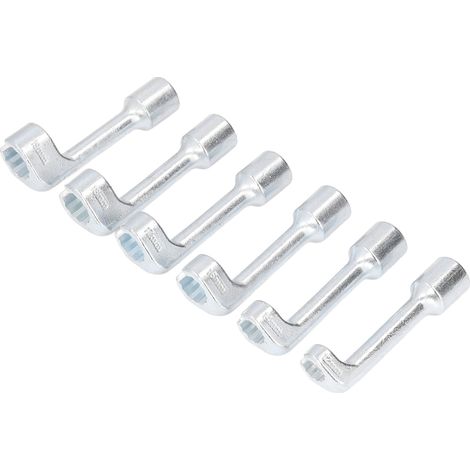 L-förmiger Schraubenschlüsselsatz für Einspritzleitungen und separate Kraftstoffleitungen, 1/2 Zoll Durchmesser, Längen: 12, 14, 16, 17, 18 und 19 mm. (1/5)