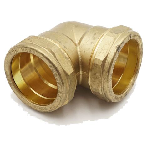 PrimaPlus Brass Compression Elbow Fitting 54mm - WRAS Approved (1/2)