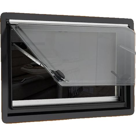 Ventana de ventilación para autocaravana, materiales duraderos, fácil instalación, color negro. (1/5)