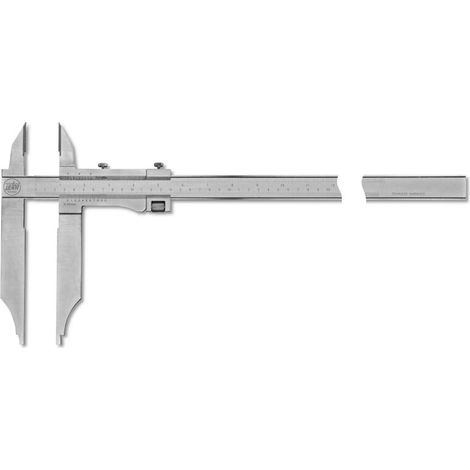 Messschieber active inox mattverchromt mit Feineinstellung mit Spitzen 3000x200-1/20mm (1/2)