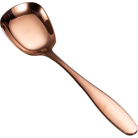 Dessert Spoon - Stainless Steel - Dishwasher Safe - Mirror Finish - Rose Gold - 18.5 Cm - Home And Professional Use - 1 Piece (1/5)