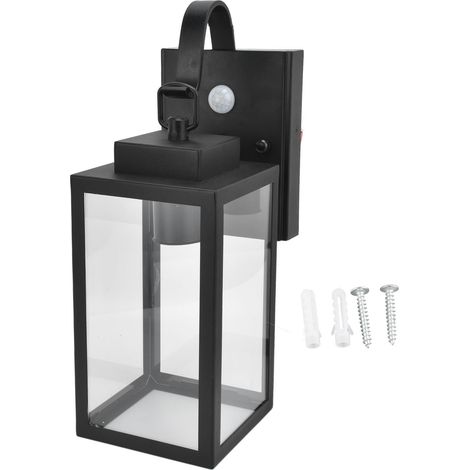 Lanterne murale rétro à induction, luminaire avec capteur de mouvement pour porche, usage intérieur et extérieur. (1/5)